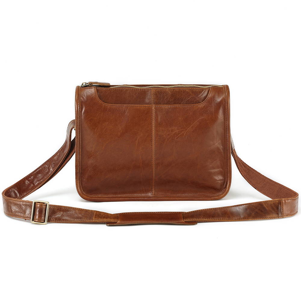 Factory customized leather crossbody bag for men messenger bag