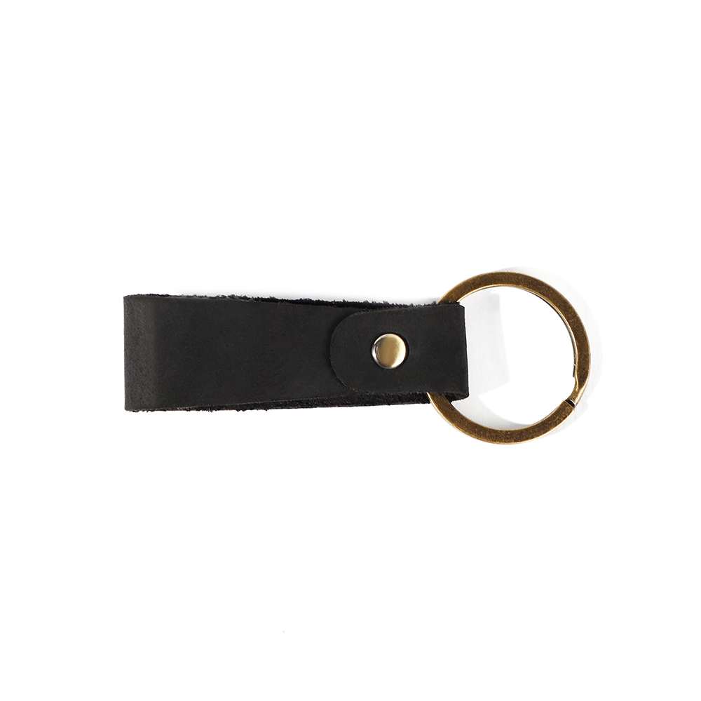 Genuine Leather Keychain Vintage Pendant