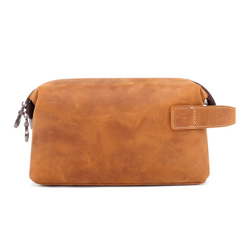 Factory custom leather men's organiser bag