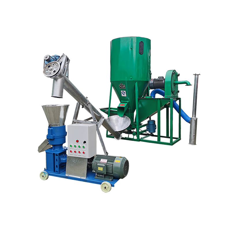 High-efficiency small-scale feed mixing production line