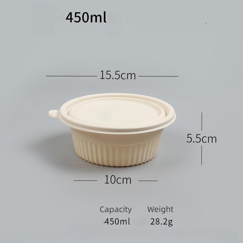 Food Containers 450ML Round Disposable bowls with lids