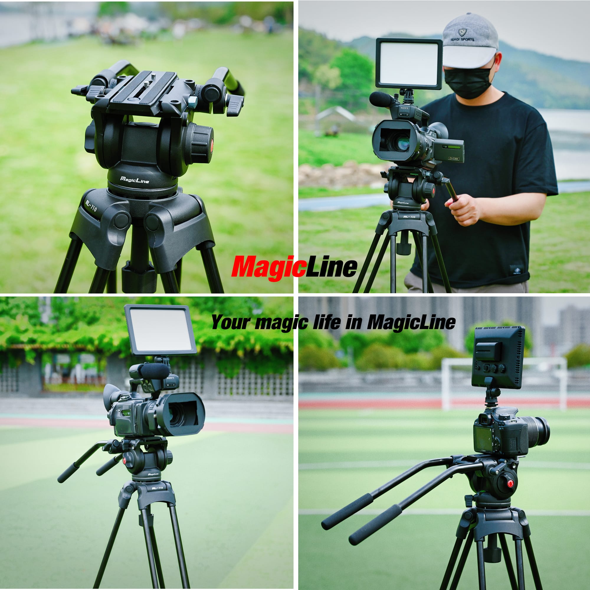 68.7 inch Heavy Duty Camcorder Tripod With Ground Spreader detail (10)
