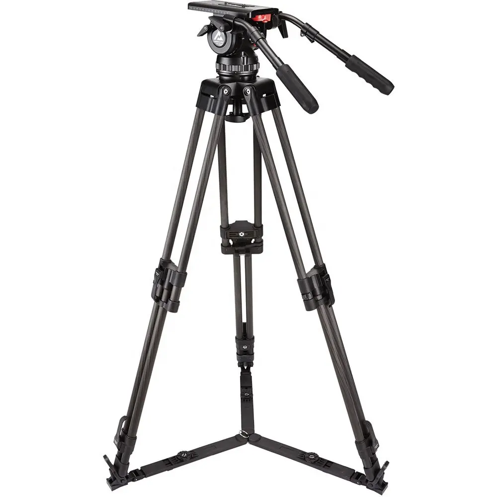 V25C Pro Carbon Fiber Camcorders Tripod System Payload 26 KG