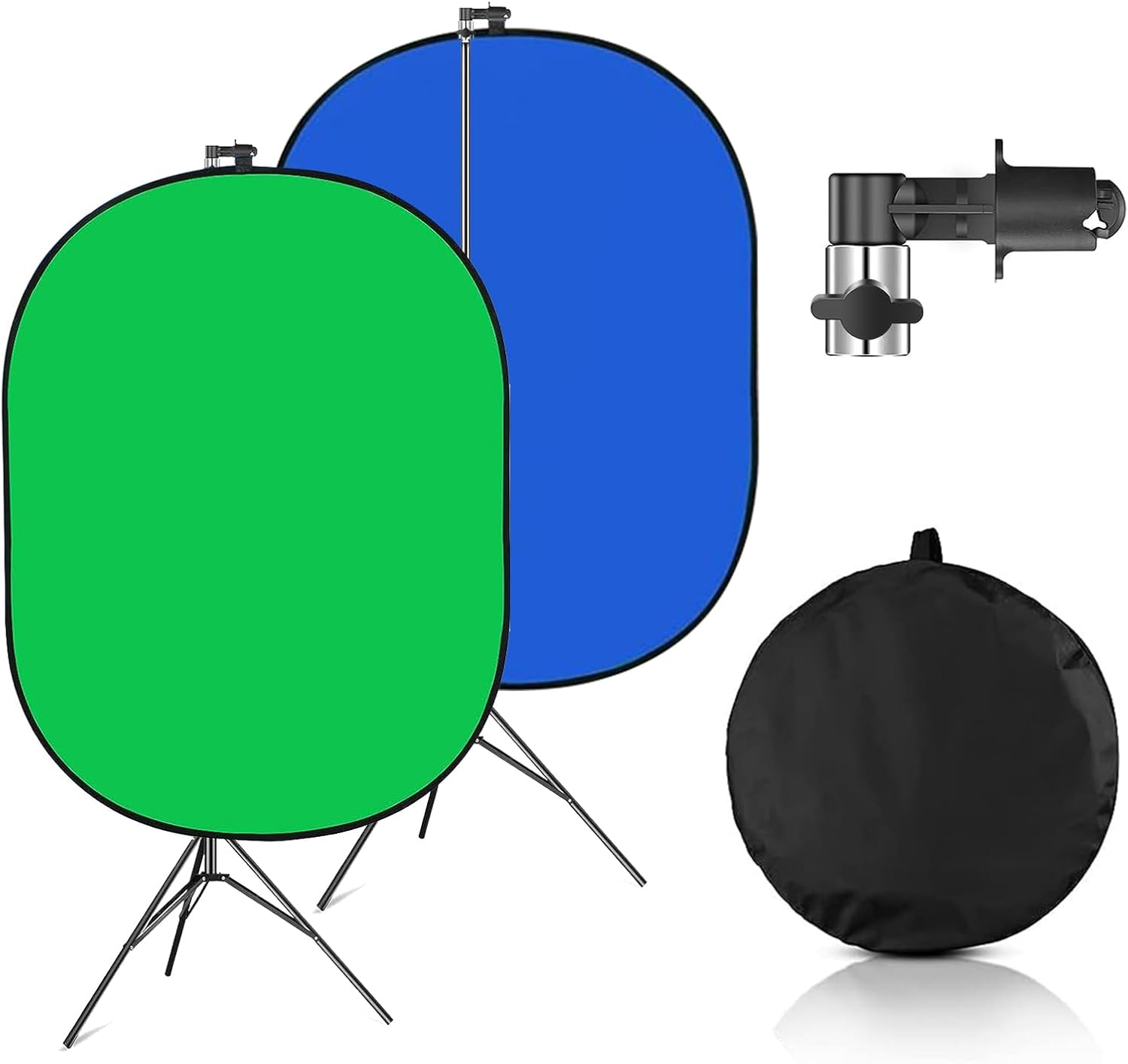 MagicLine  Foldable 5x7ft Chromakey Blue&Green Screen 2 in 1 Pop Up Collapsible Backdrop
