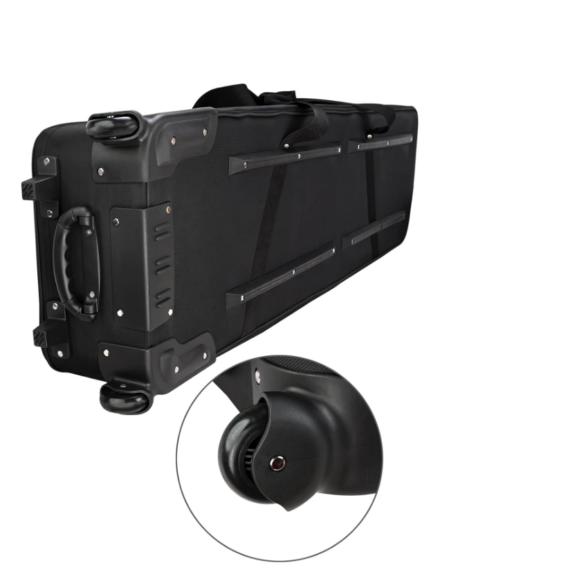 Keyboard case with wheels