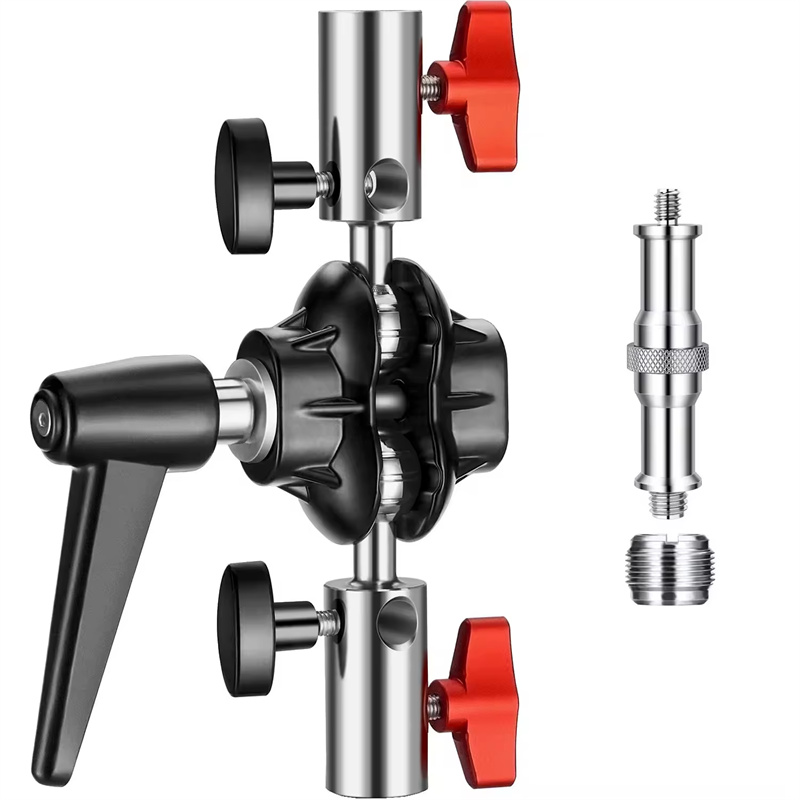 MagicLine Heavy Duty Light Stand Head Adapter Double Ball Joint Adapter