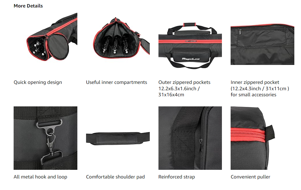 Mic stand travel case