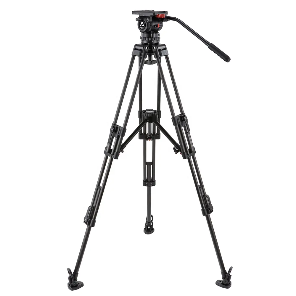 V18 100mm Bowl <a href='/fluid-head/'>Fluid Head</a> & <a href='/carbon-fiber-tripod/'>Carbon Fiber Tripod</a> Kit with Middle Level Spreader 