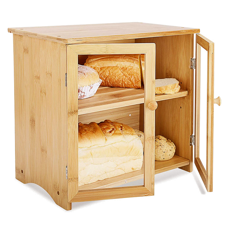 ERGODESIGN <a href='/bread-box/'>Bread Box</a>es with Double-Door Design and Movable Cutting Board