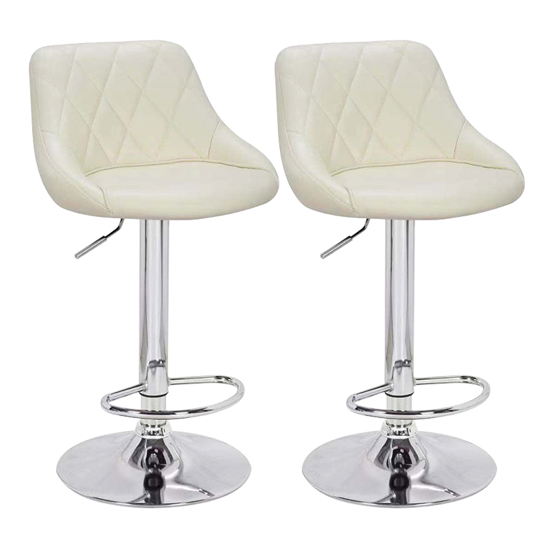 ERGODESIGN PU Leather Swivel <a href='/bar-stool/'>Bar Stool</a>s with Semicircular Back Set of 2