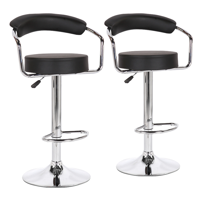 ERGODESIGN <a href='/adjustable-bar-stools/'>Adjustable <a href='/bar-stool/'>Bar Stool</a>s</a> with Hollow Back and Round Seat Set of 2