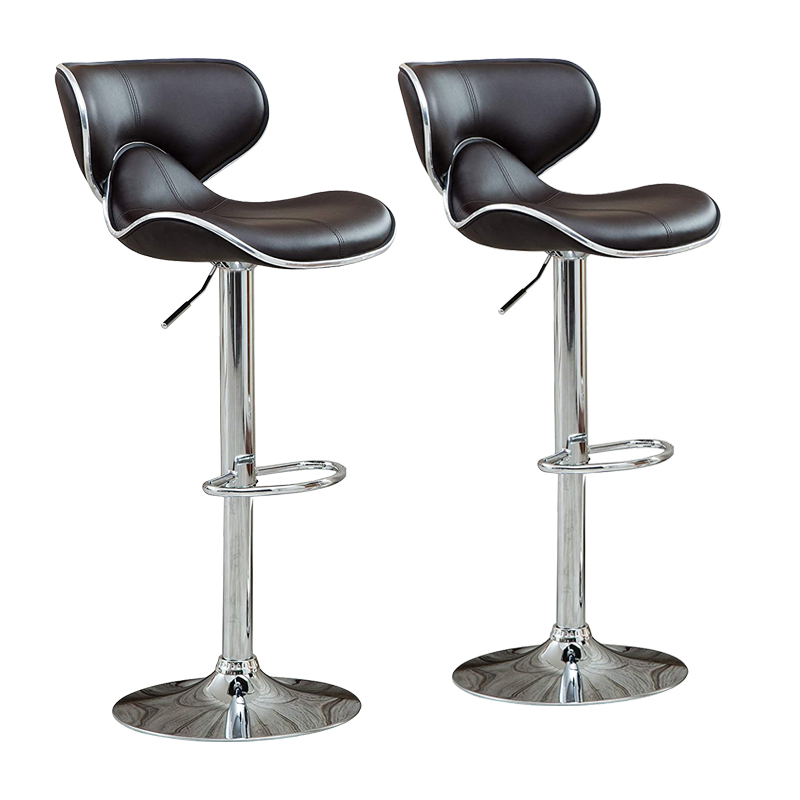 ERGODESIGN Leather Swivel <a href='/bar-stool/'>Bar Stool</a>s with Shell Back Set of 2