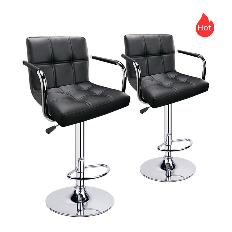 ERGODESIGN Swivel <a href='/bar-stool/'>Bar Stool</a>s With Arms & Footrest Set of 2