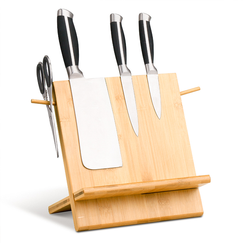 ERGODESIGN Double-Sided Magnetic Bamboo Knife Block Small