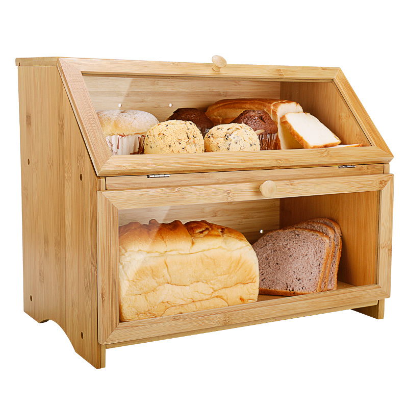 ERGODESIGN Double-Layer <a href='/bread-box/'>Bread Box</a> For Bread Storage Trapezoid Type A with 6 Colors