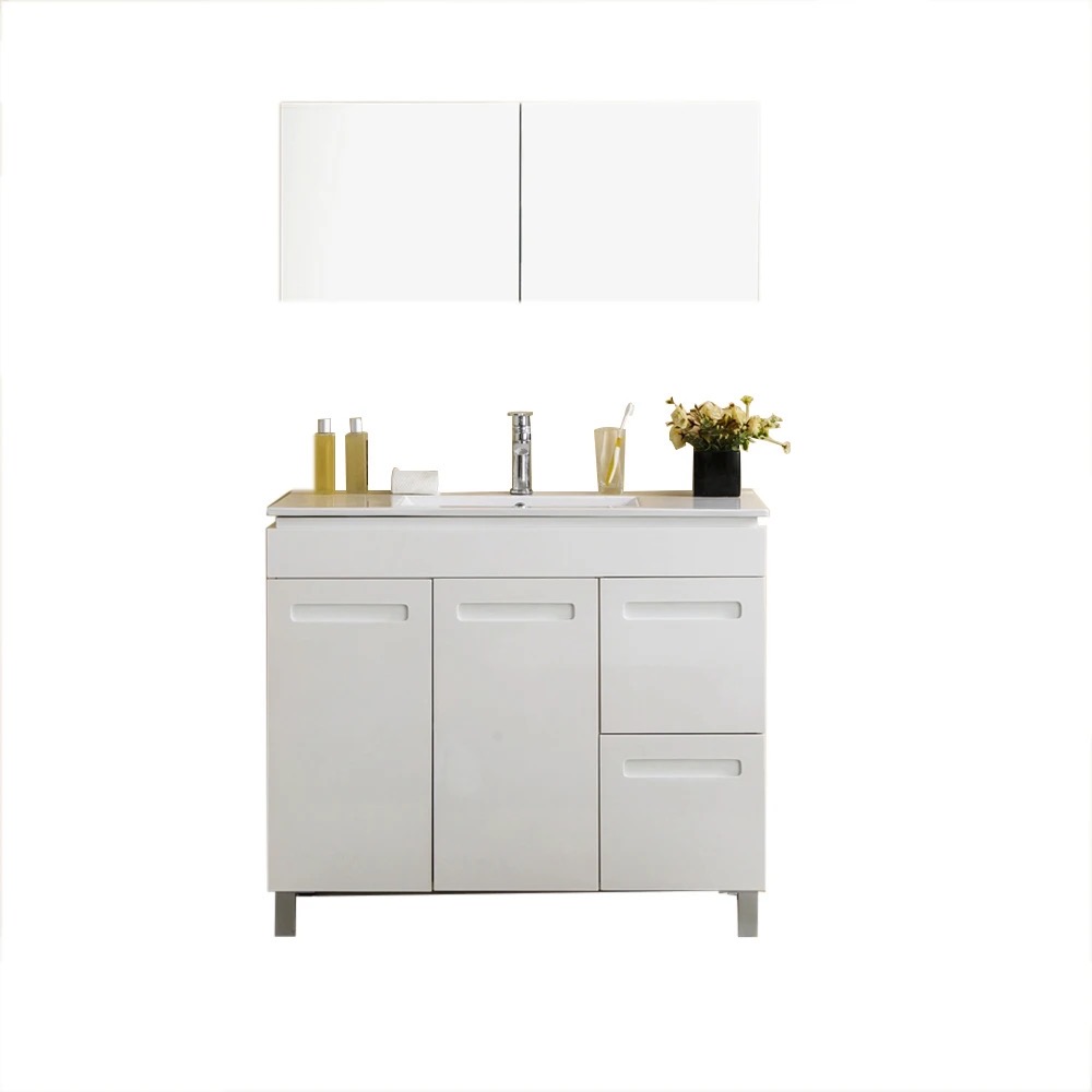 Lacquer Finish <a href='/bathroom/'>Bathroom</a> Vanity Cabinet Set