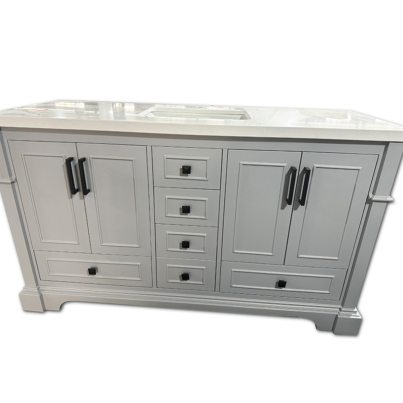 High-End Solid Wood <a href='/bathroom/'>Bathroom</a> Vanity with Durable Enamel Finish