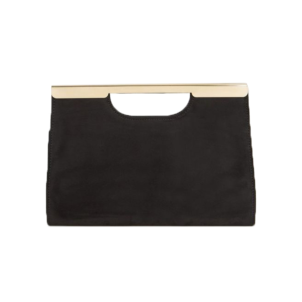 Black Suedette <a href='/clutch-bag/'>Clutch Bag</a>