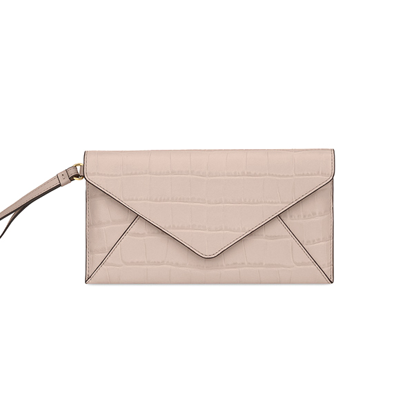 Faux croc envelope bag