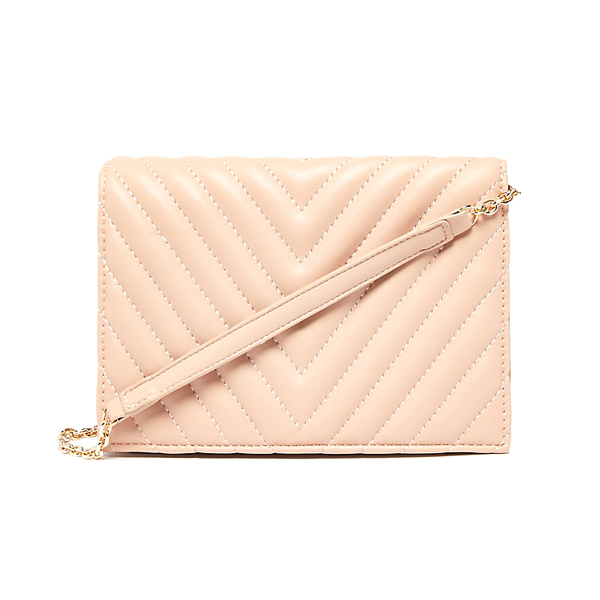 Foldover Chevron Quilted <a href='/clutch-bag/'>Clutch Bag</a>