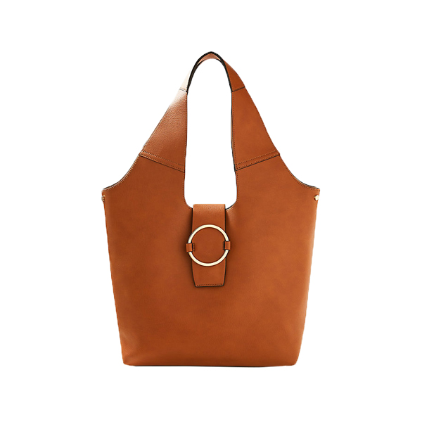 Ring Detail Hobo Bag