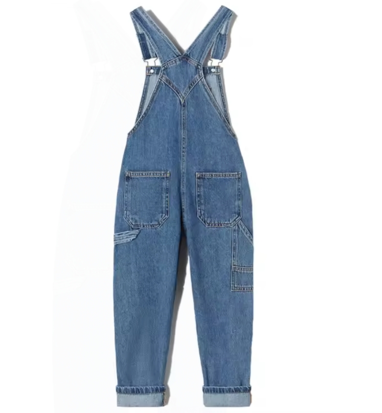  Blue Jeans women Cotton Denim Jumpsuit Rompers Women Washed Pants Casual Denim Overalls