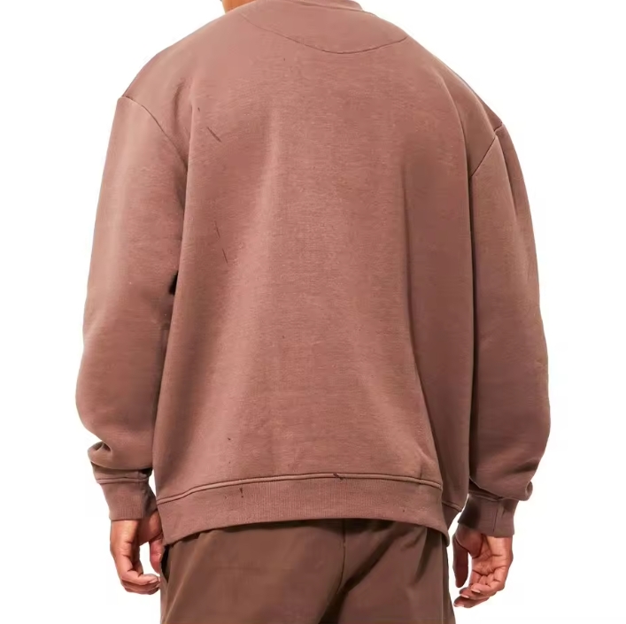 OEM crewneck cotton 3d embossed logo sweatshirt for men