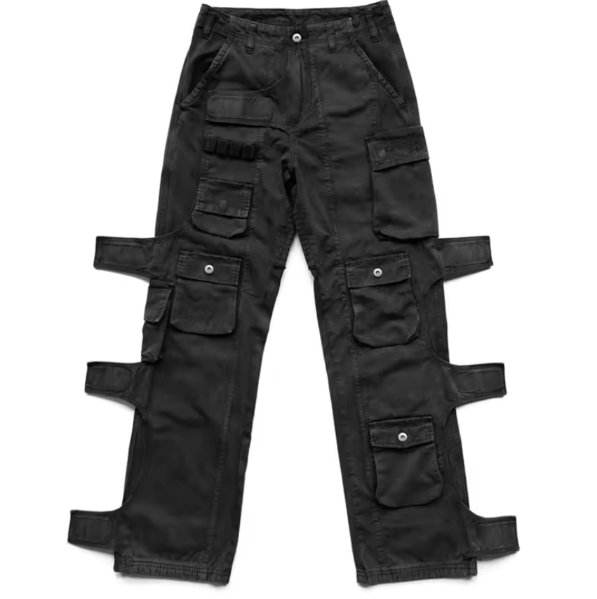 Zipper Fly Long Pants Classic Reinforced Butt Rip-stop Fabric Trousers for Men