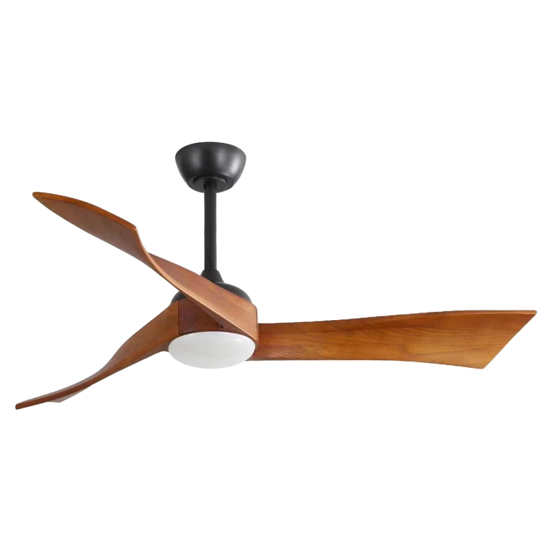 European Style Designer Light Fans 3 Solid Wood Blades Remote Control Cele Fan with LED Light