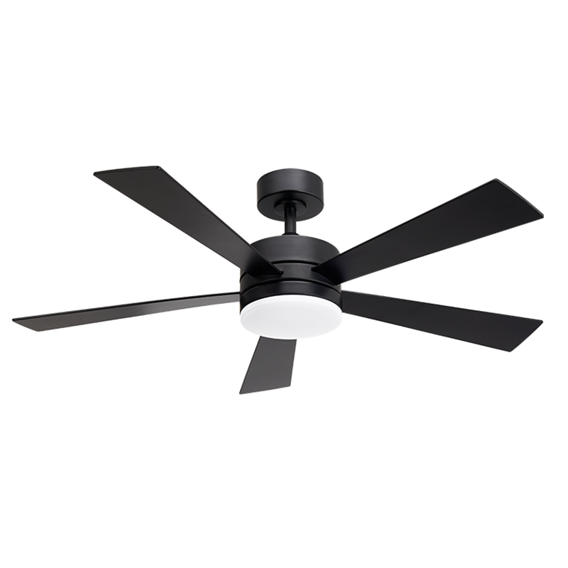 China Wholesale 48 Inch Black 5 ABS Blades Lampara Ventilador Orient <a href='/ceiling-fan/'>Ceiling Fan</a> with Light Parts