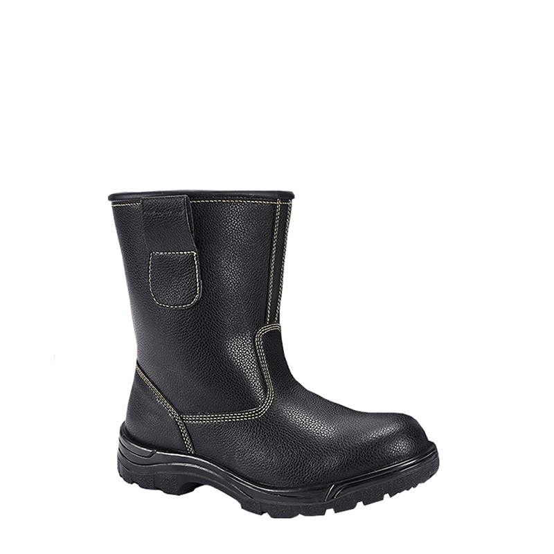 10 inch Oilfield Safety <a href='/leather-boots/'>Leather Boots</a> with Steel Toe and Midsole