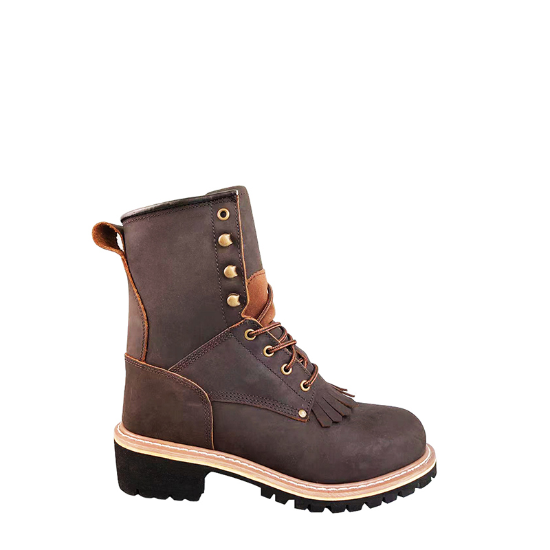 9 inch Waterproof Safety <a href='/logger-boots/'>Logger Boots</a> with Steel Toe and Midsole