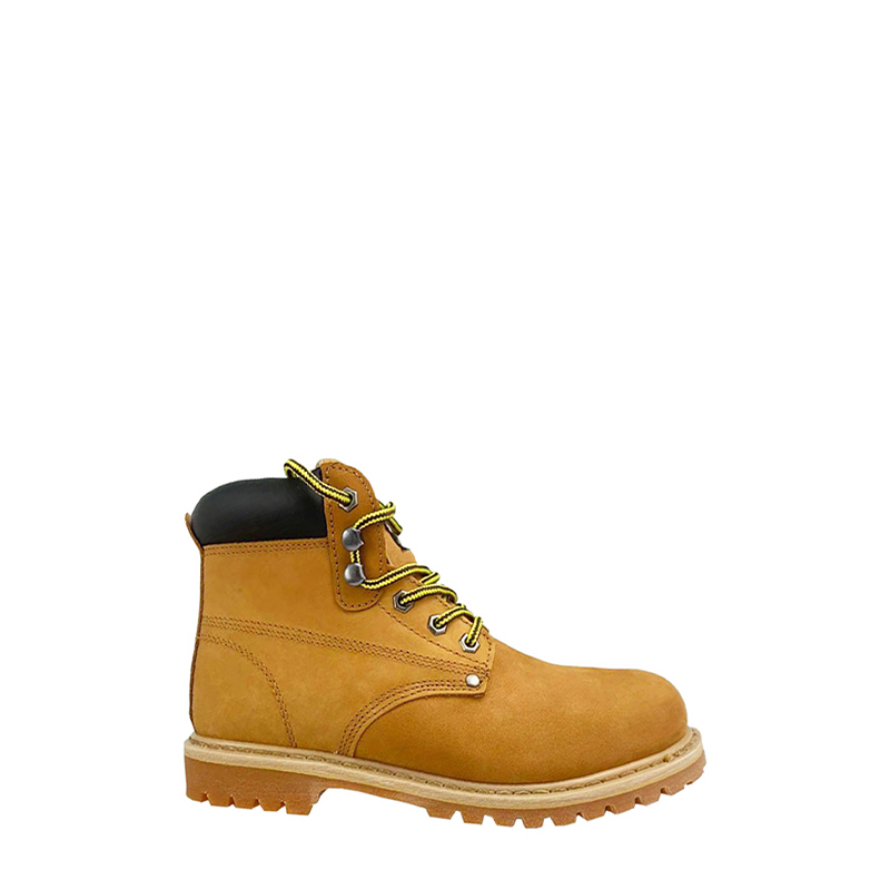 Yellow Nubuck Goodyear Welt Safety <a href='/leather-shoes/'>Leather Shoes</a> with Steel Toe Cap