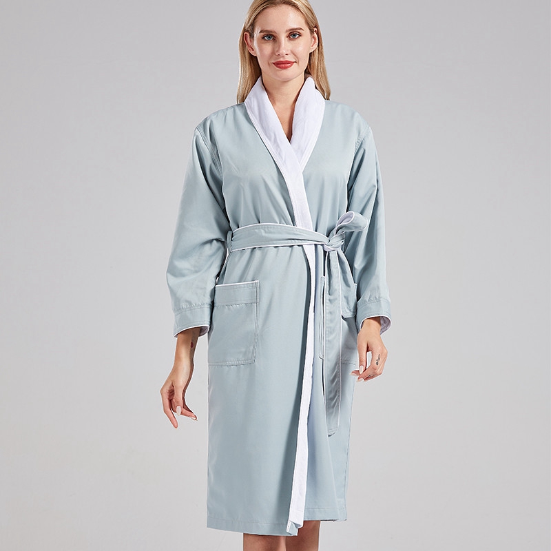 High-end Double-layer Luxury Five-star Adult Shawl Collar Hotel Bathrobe