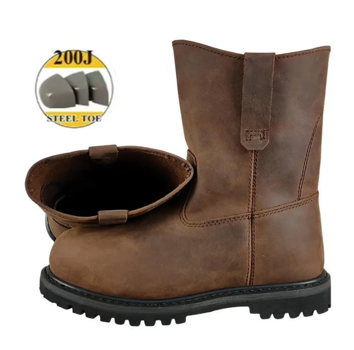 Half Knee Oil Field Working <a href='/goodyear-welt-boots/'>Goodyear Welt Boots</a> With Steel Toe