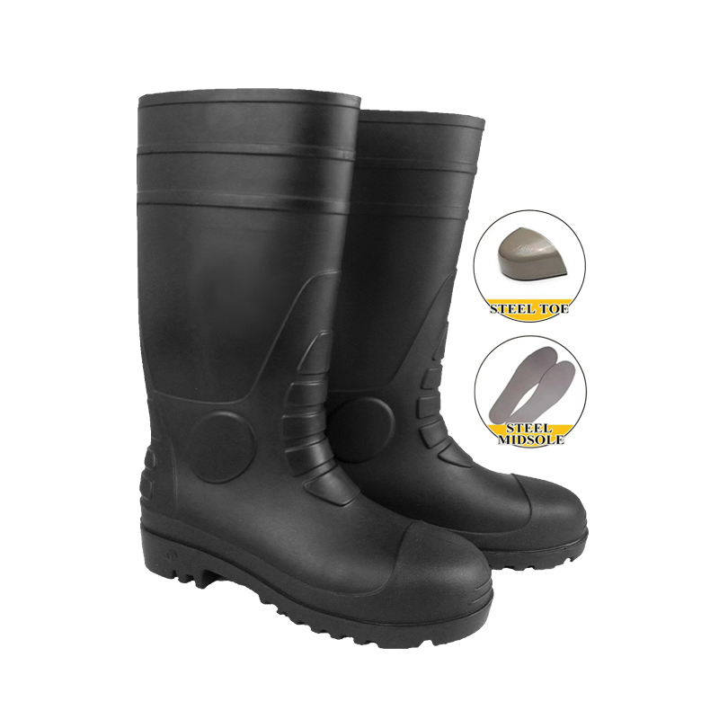 CE ASTM AS/NZS <a href='/pvc-safety-rain-boots/'>PVC Safety Rain Boots</a> with Steel Toe and Midsole