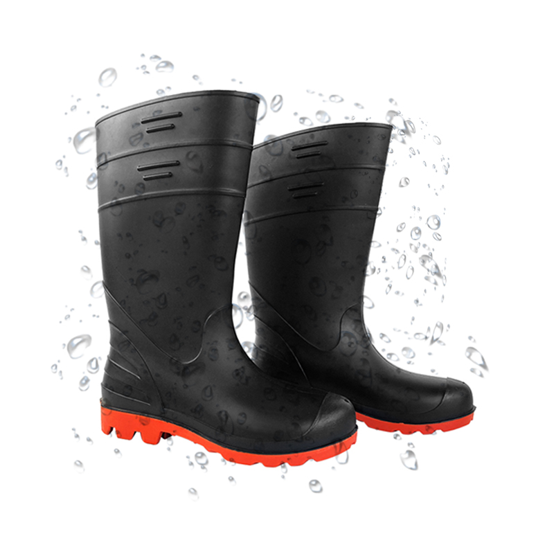 Farming and Industry Black Economy PVC Working Rain Boots for Man