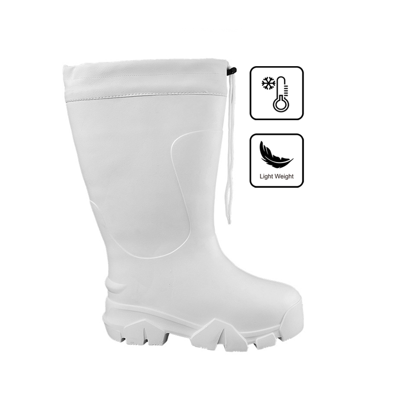 Lightweight <a href='/eva-rain-boots/'>EVA Rain Boots</a> White for Food Industrial Cold Weather