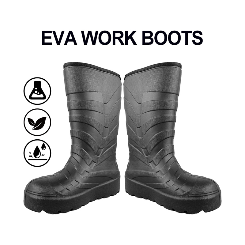 Mens Tall Waterproof Wide Width Knee High Rain Boots EVA