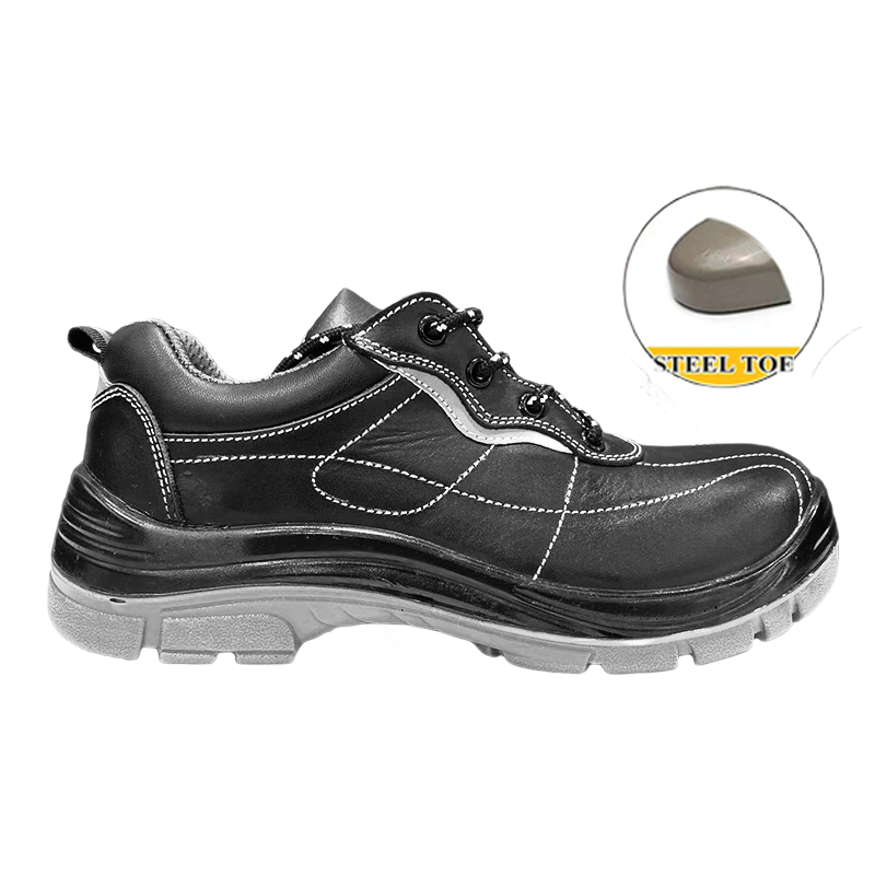 Low Cut Steel Toe Work Boots Black <a href='/lace-up-non-slip-shoes/'>Lace-up Non-slip Shoes</a>