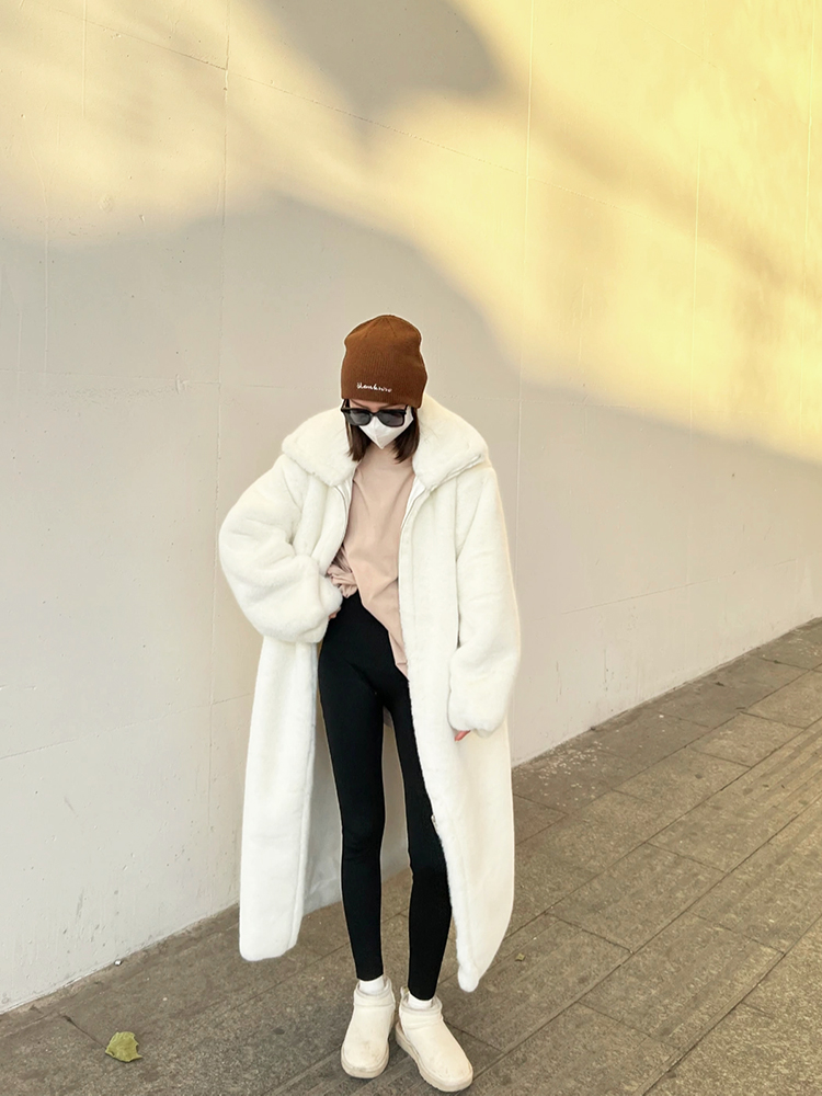 HFK0300 FAUX FUR COAT 110CM (1) - 副本