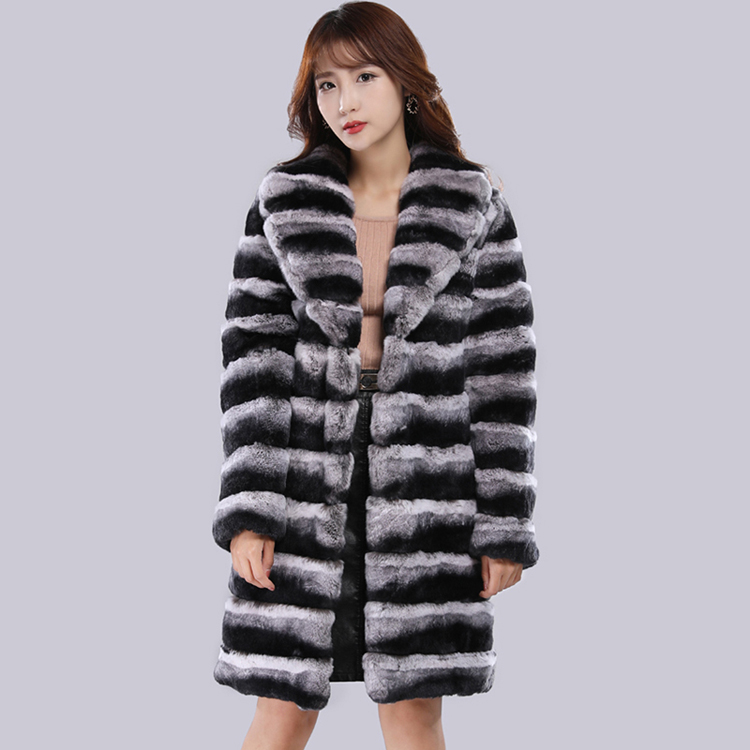 HG7384 REX RABBIT SHAWL COLLAR COAT-90CM