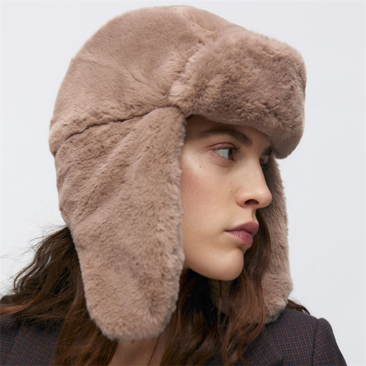 HFK0203  ZARA FAUX REX FUR HAT