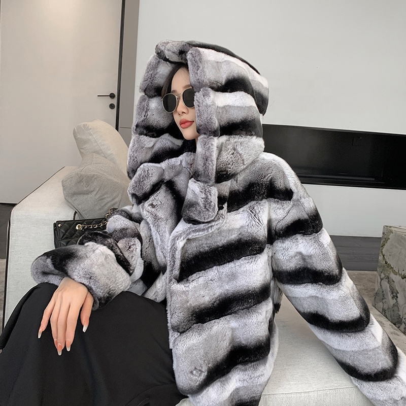 HG7394 REX RABBIT JACKET WITH HOOD-54CM