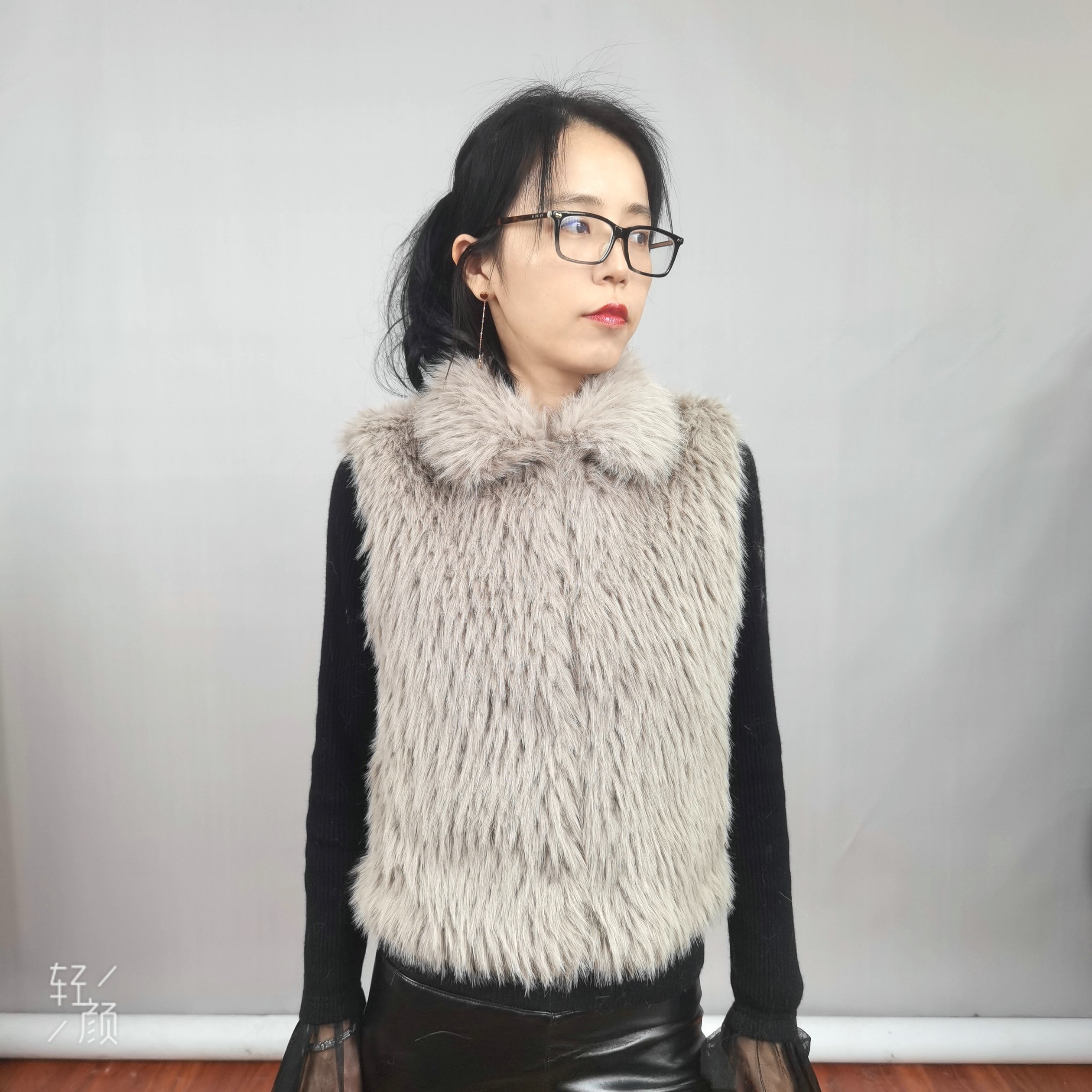 HFK0330	 AH8120 FAUX FUR VEST-21