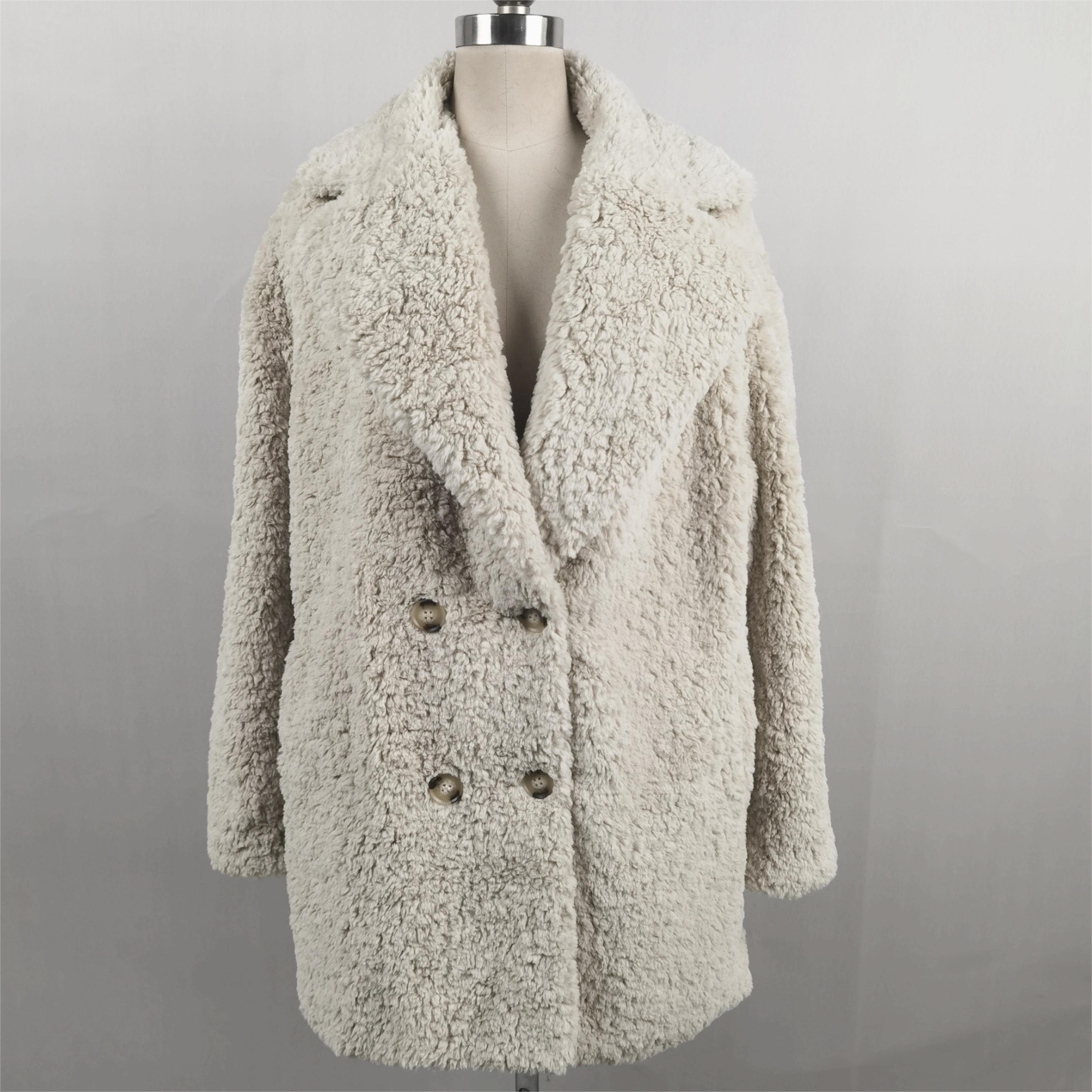 HFK0422  FAUX FUR COAT