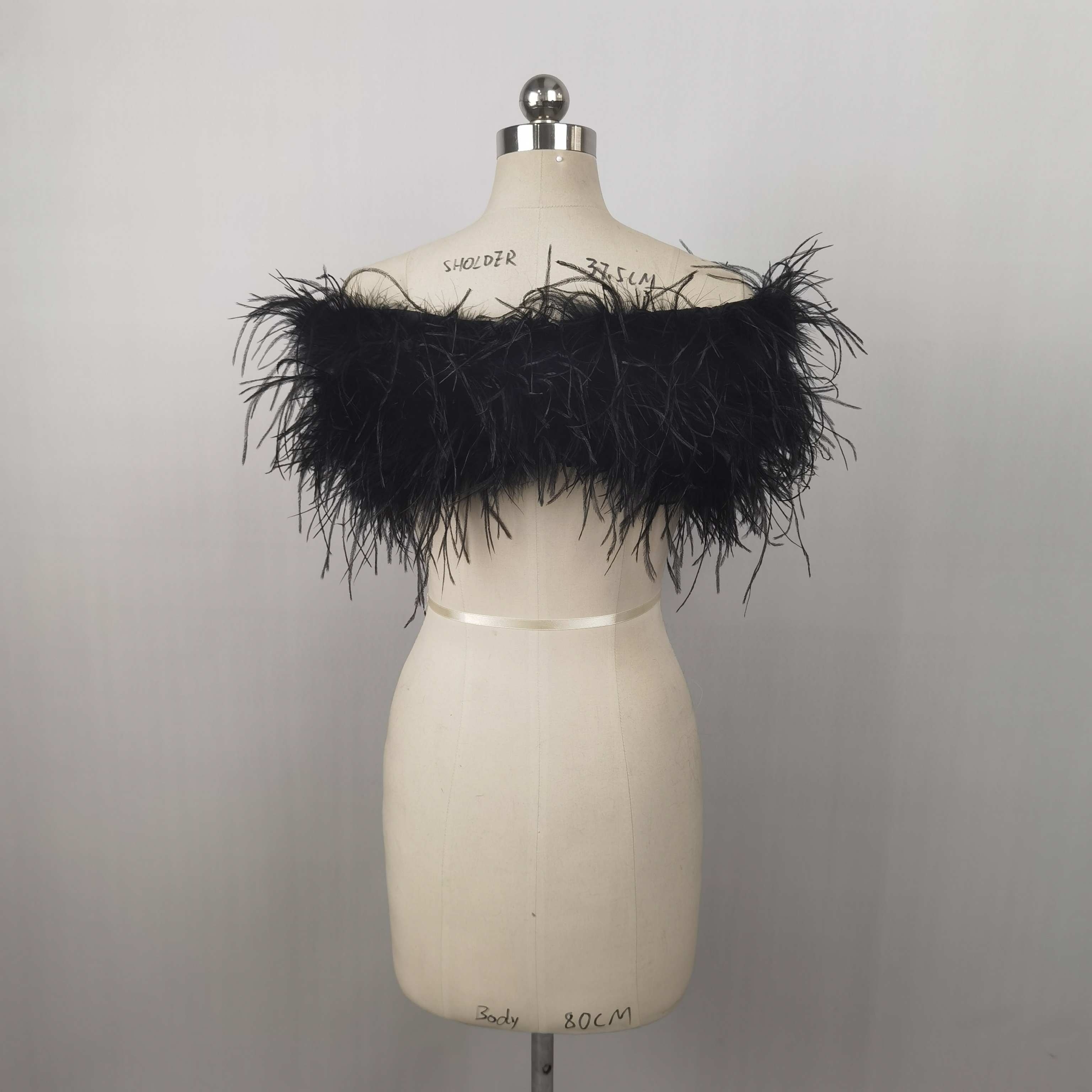 HG7477 ostrich feather top (4)