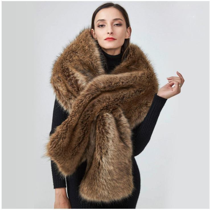 HFK0201 FAUX FOX FUR WRAP