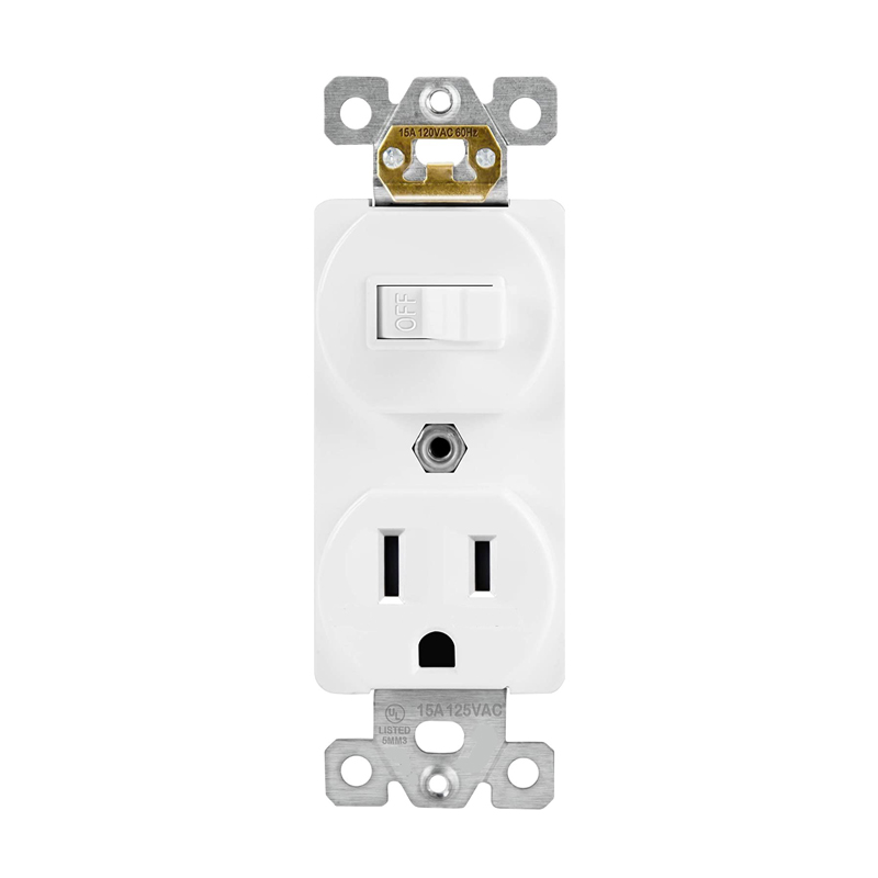 Combination Single Pole Toggle Switch and Receptacle YQRTS215