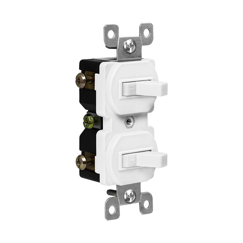 Duplex Double Toggle Light Switch YQTS215N
